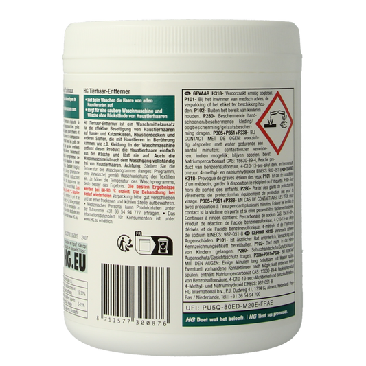 HG Harenoplosser huisdier haar 500 Gram
