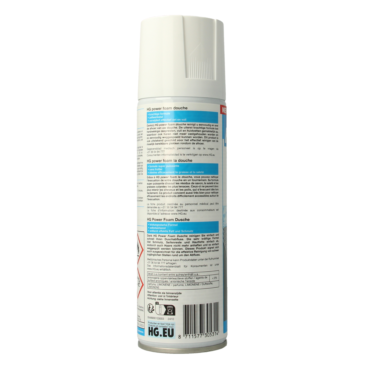 HG Power foam douche 300.00 Milliliter