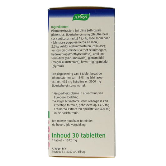 A Vogel Echinaforce tablet sterk & energie 30.00 Tabletten