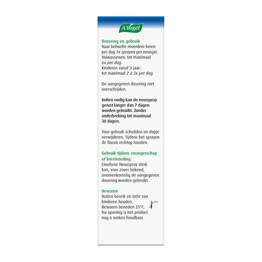 A Vogel Cinuforce neusspray sterk 20 Milliliter