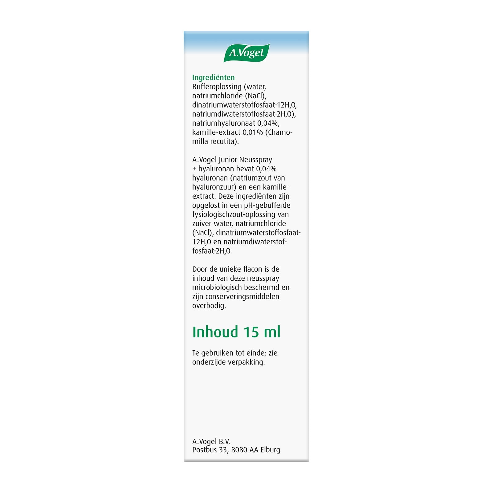 A Vogel Junior neusspray 15 Milliliter
