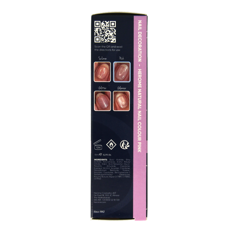 Herome Natural nail colour pink 10 Milliliter