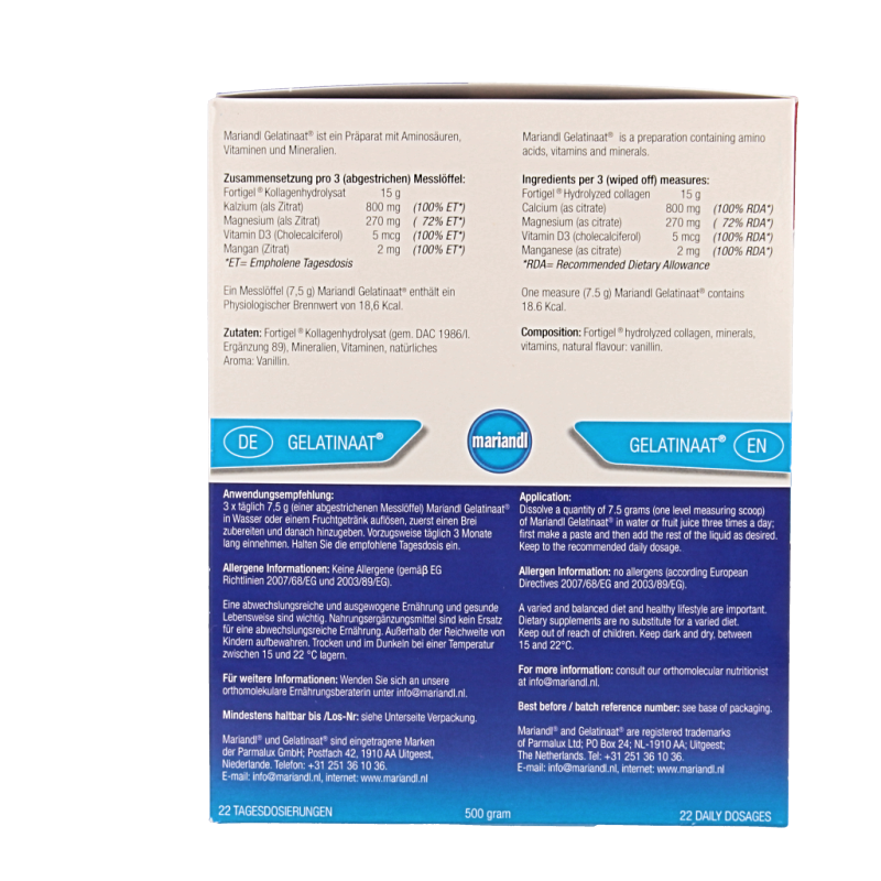 Mariandl Classic (gelatinaat) 500 Gram