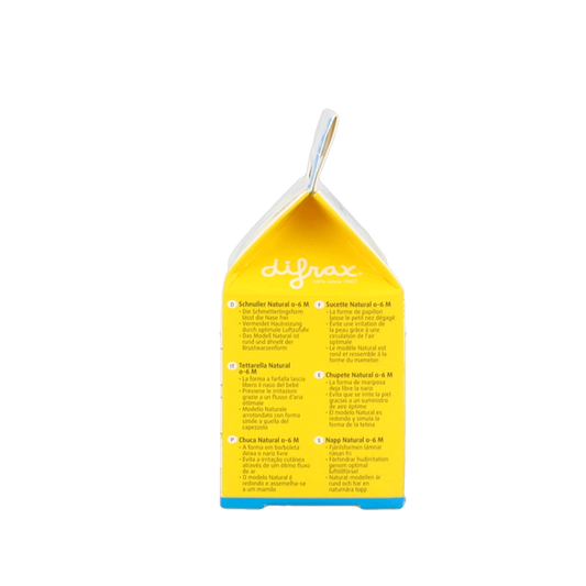 Difrax Fopspeen natural 0-6 maanden assorti 1 Stuks