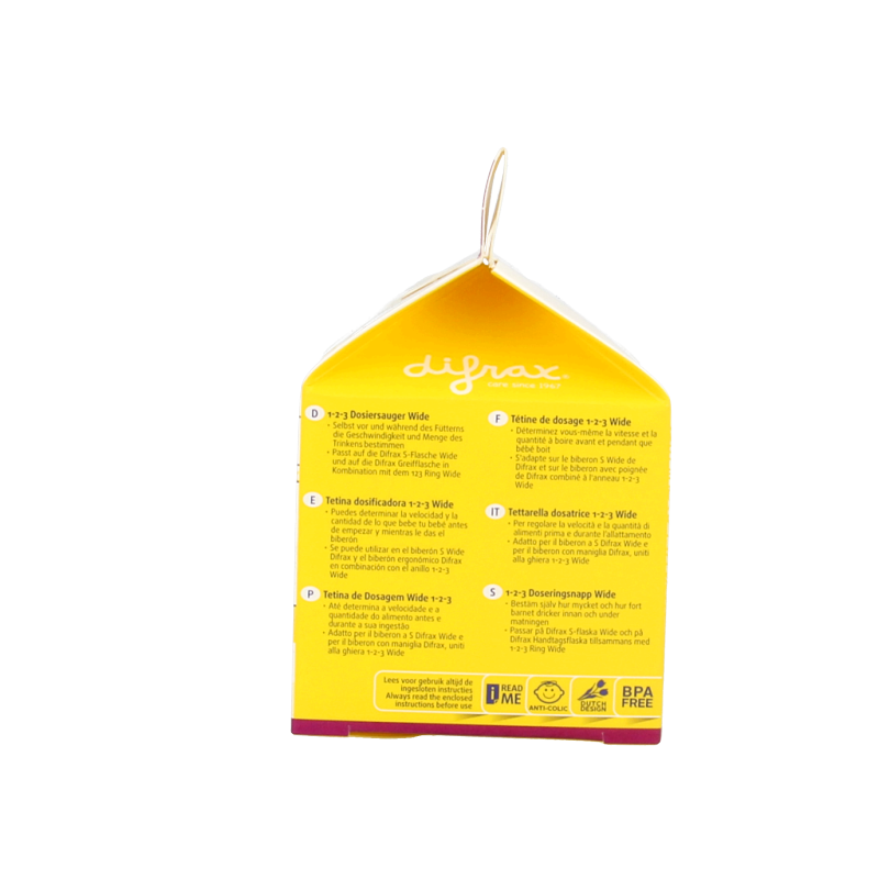 Difrax Flesspeen soft breed 1-2-3 2 Stuks