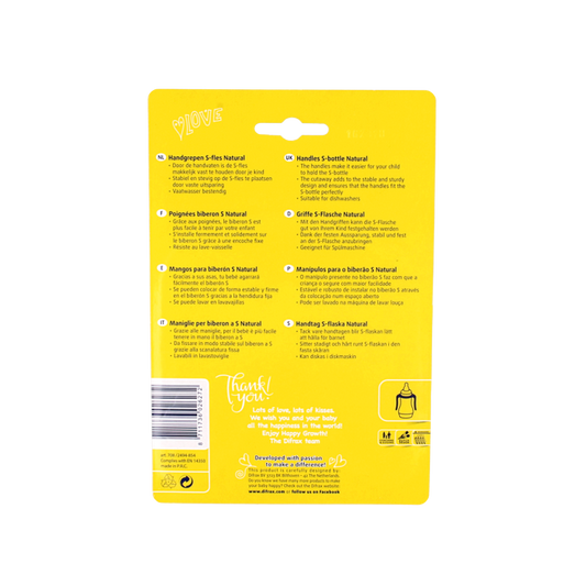 Difrax Handgreep S-fles klein en groot 2 Stuks