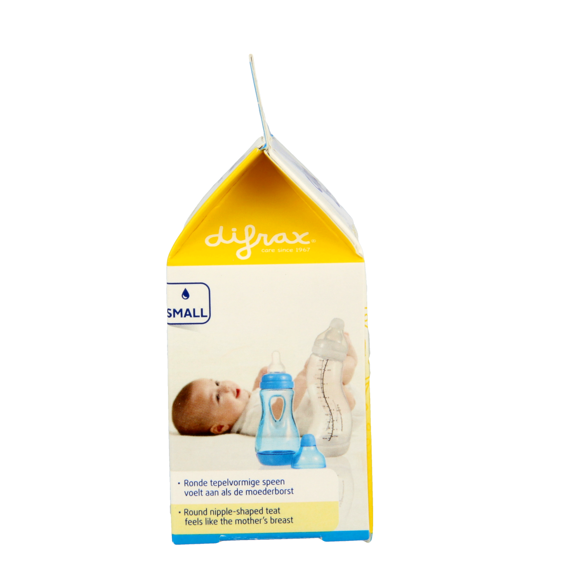 Difrax Flesspeen small 0+ natural 2.00 Stuks