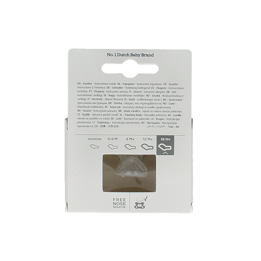 Difrax Fopspeen dental 18+ glow in the dark 1 Stuks