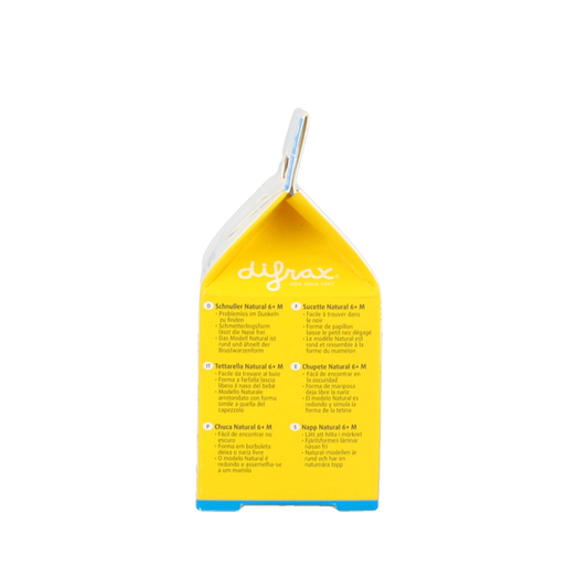 Difrax Fopspeen natural 6+ maanden nacht 1 Stuks