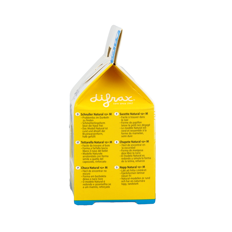 Difrax Fopspeen natural 12+ maanden nacht 1 Stuks