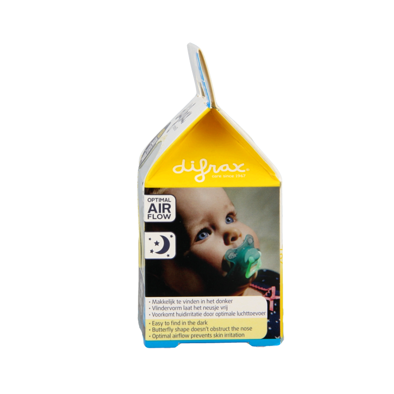 Difrax Fopspeen natural 12+ maanden nacht 1 Stuks
