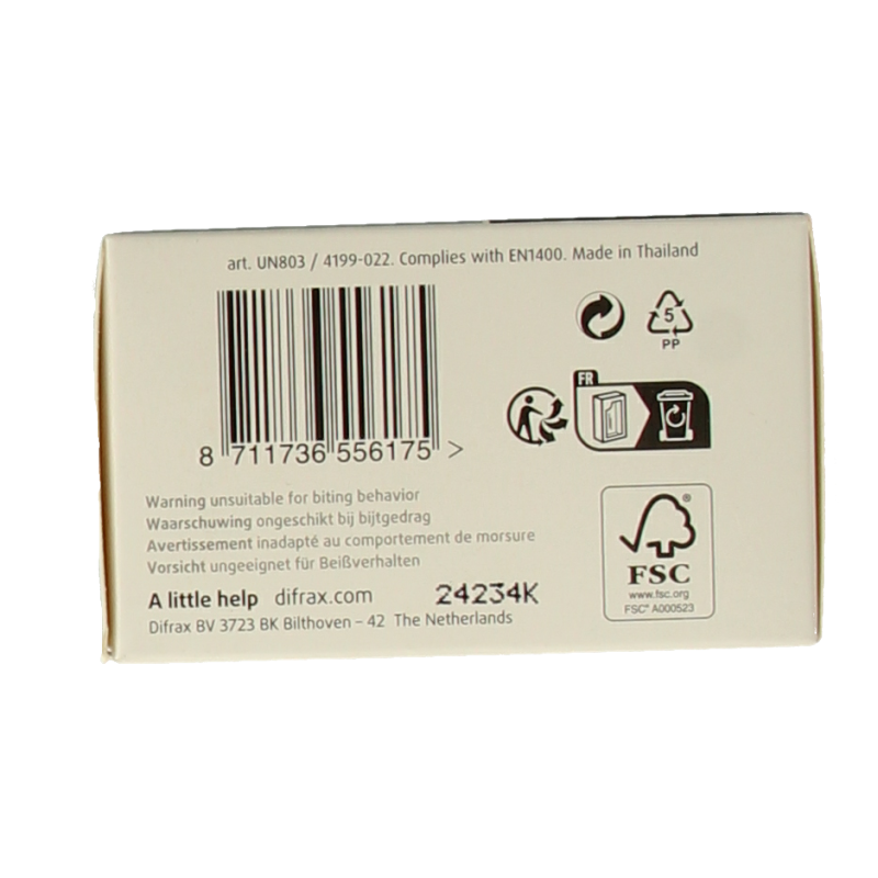 Difrax Fopspeen natural 18+ maanden assorti 1 Stuks