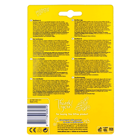 Difrax Steriliseer ei assorti 1 Stuks