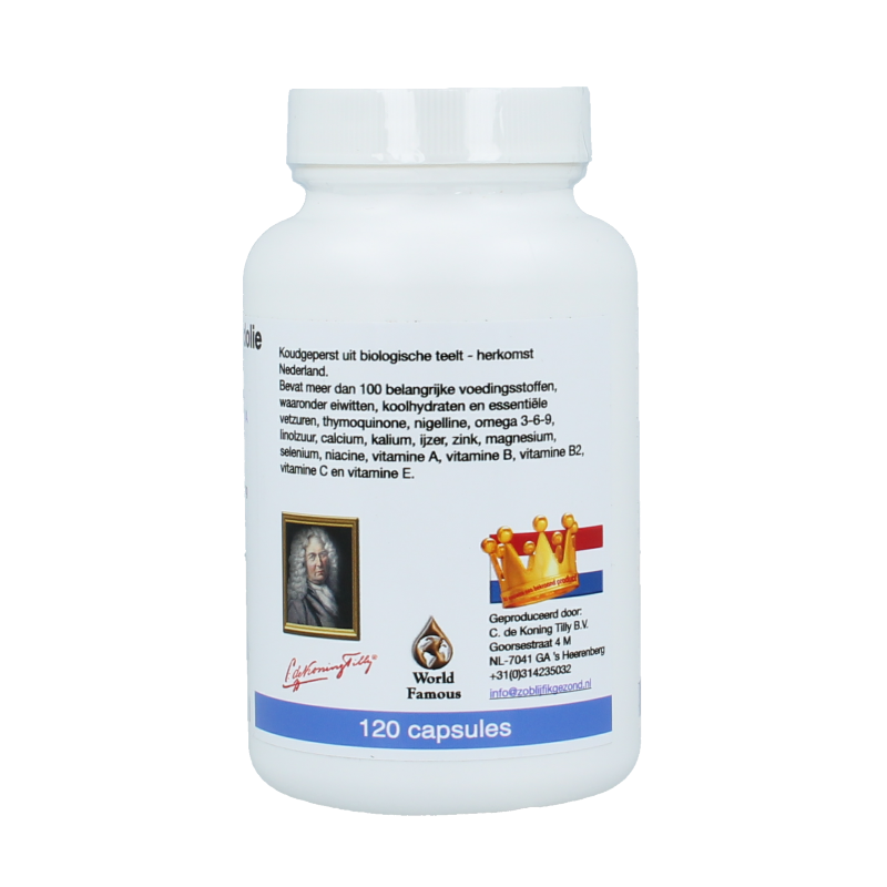 De Koning Tilly Zwarte komijnzaad 120 Capsules