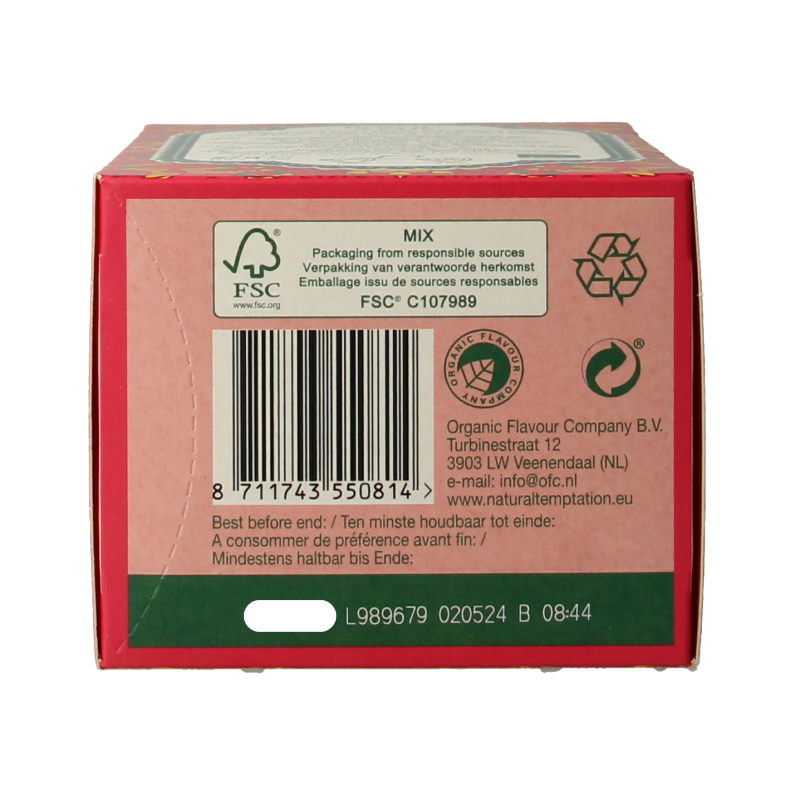 Natural Temptation Hug in a cup bio 18 Zakjes