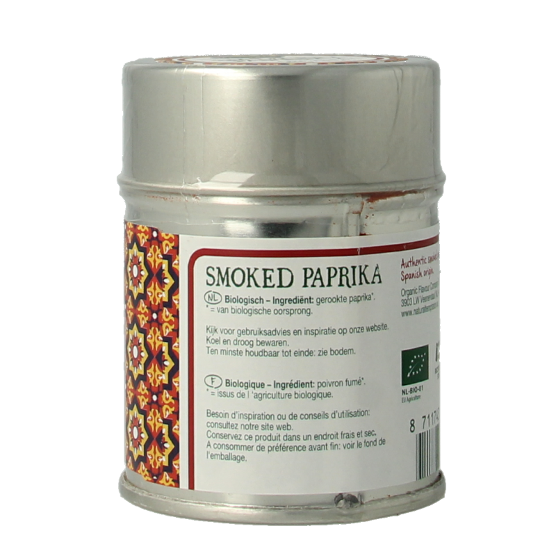 Natural Temptation Smoked paprika blikje bio 50 Gram