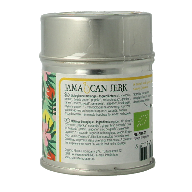 Natural Temptation Jamaican jerk blikje bio 40 Gram