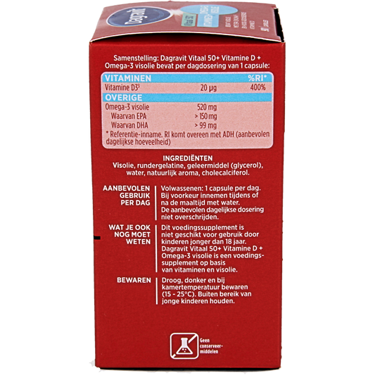 Dagravit Vitaal 50+ omega/vitamine D 90 Capsules