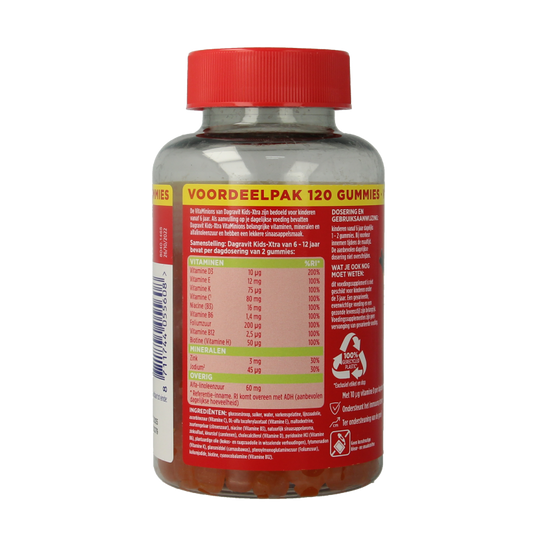 Dagravit Kids-xtra 6-12 jaar 120 Gummies