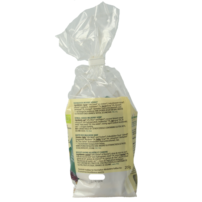 Billy's Farm Haverkoekjes met moerbei en hennep bio 200 Gram