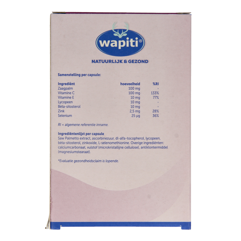 Wapiti Prostaat fit 60 Capsules