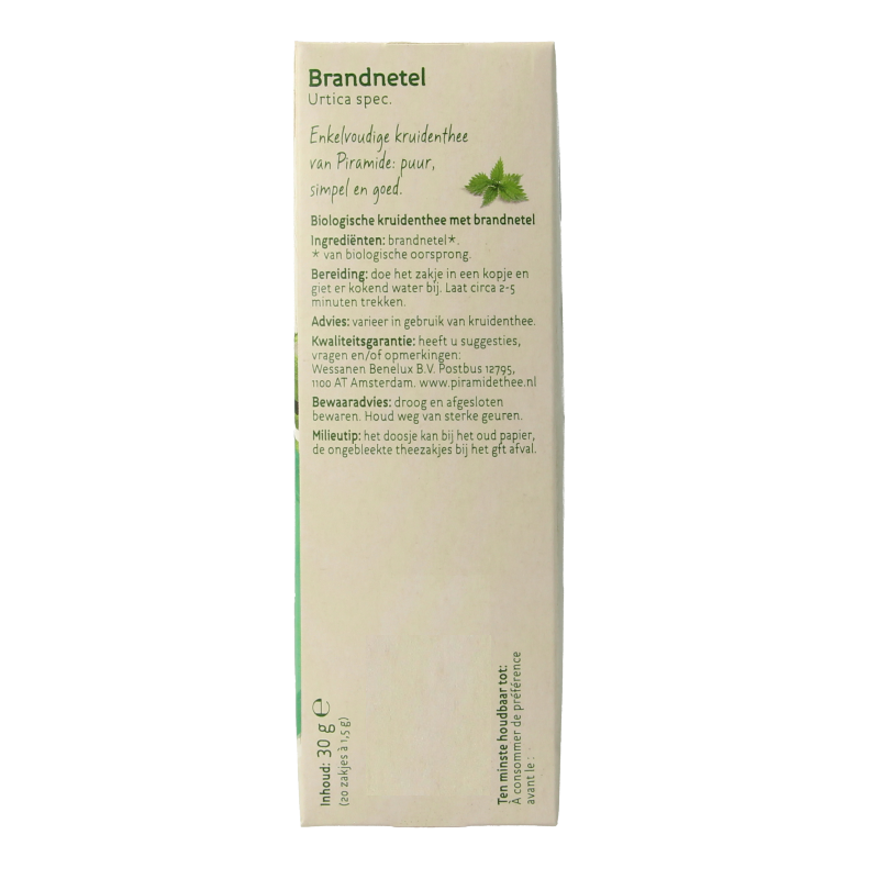 Piramide Brandnetel thee eko bio 20 Zakjes