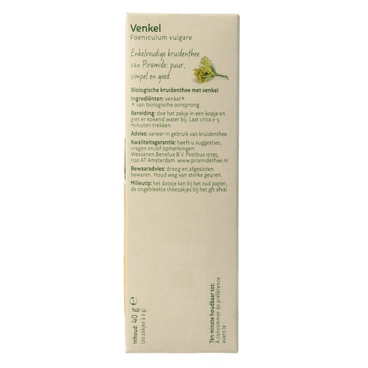 Piramide Venkel thee eko bio 20.00 Zakjes