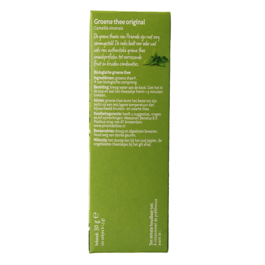 Piramide Groene thee eko original bio 20.00 Zakjes