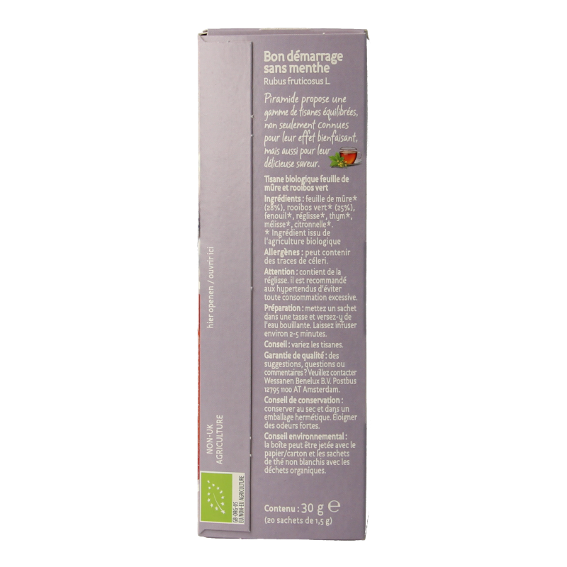 Piramide Frisse start zonder munt thee bio 20 Zakjes