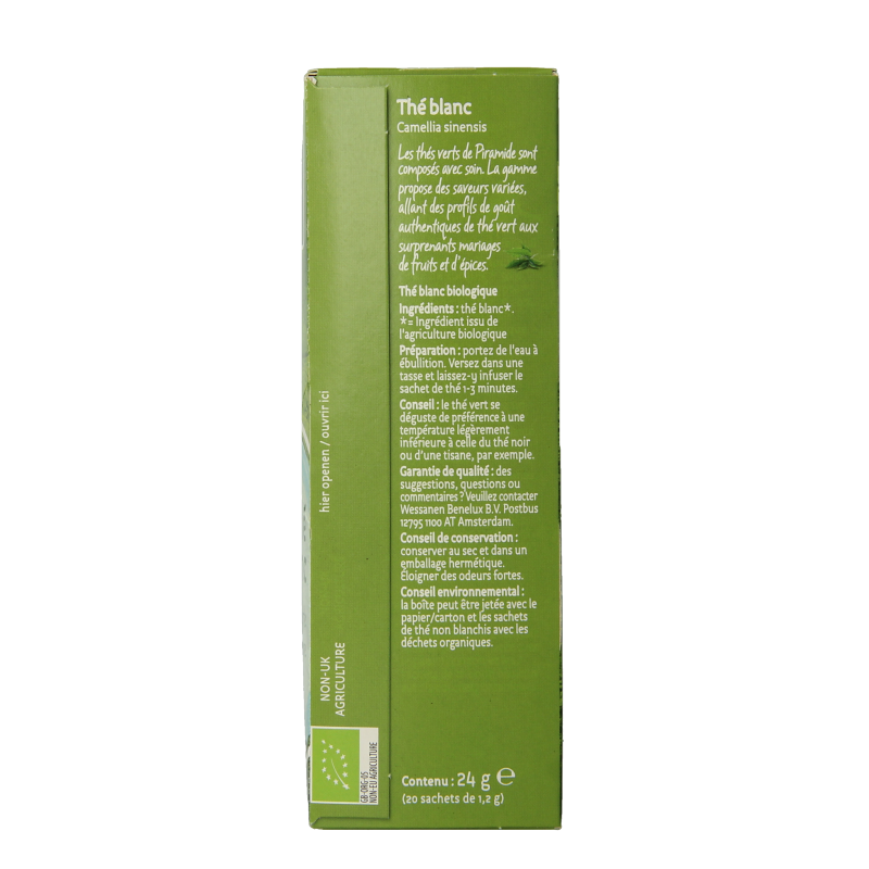 Piramide Witte thee original eko bio 20 Zakjes