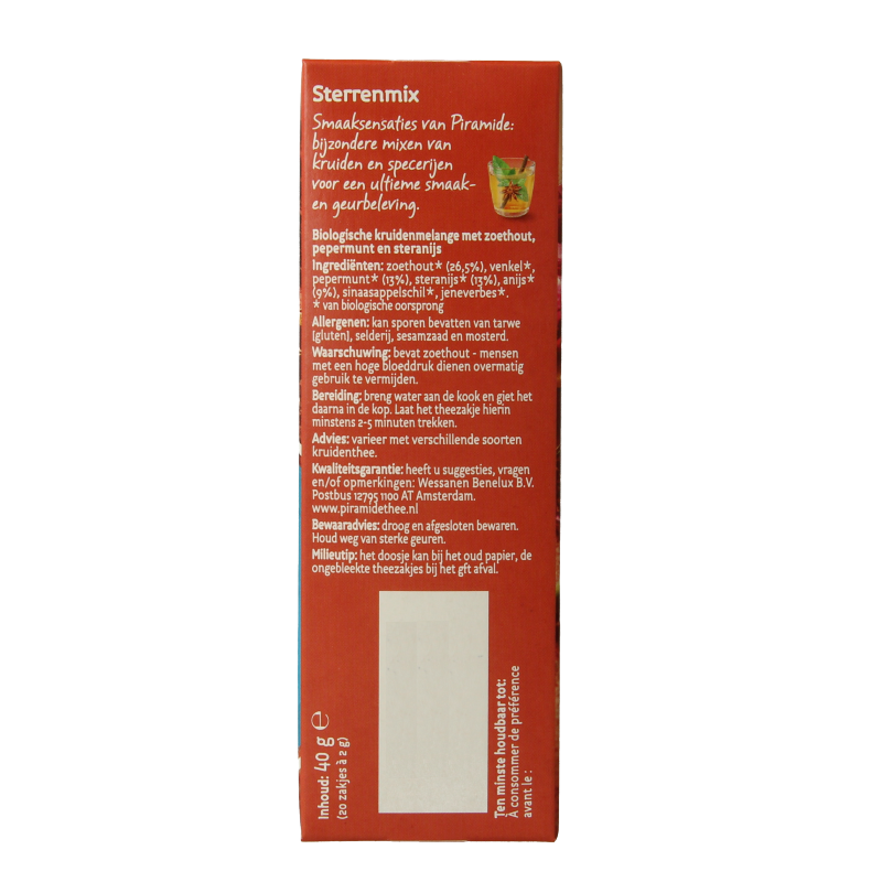Piramide Sterrenmix thee eko bio 20 Zakjes