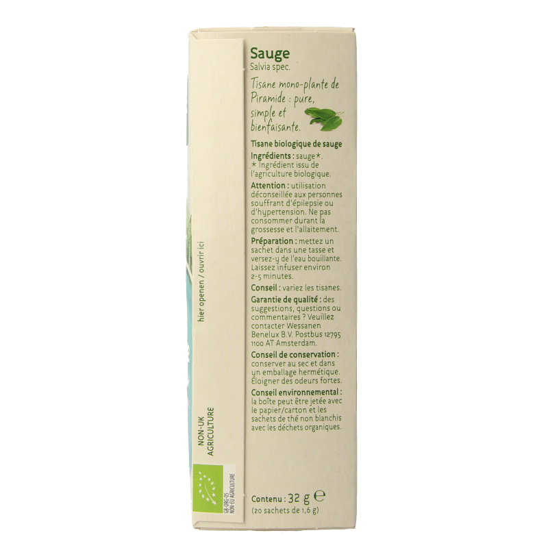 Piramide Salie thee eko bio 20 Zakjes