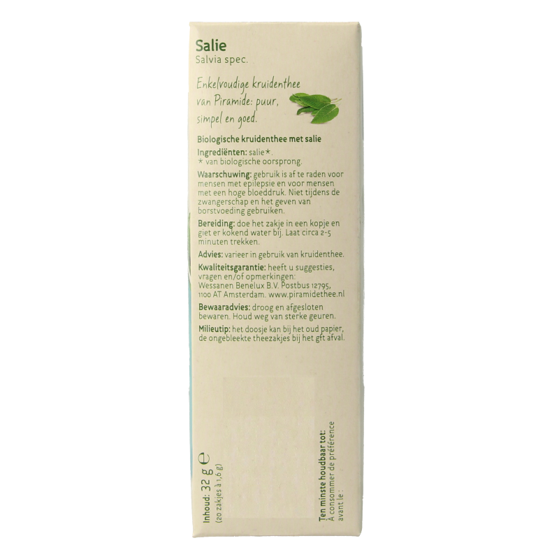 Piramide Salie thee eko bio 20 Zakjes