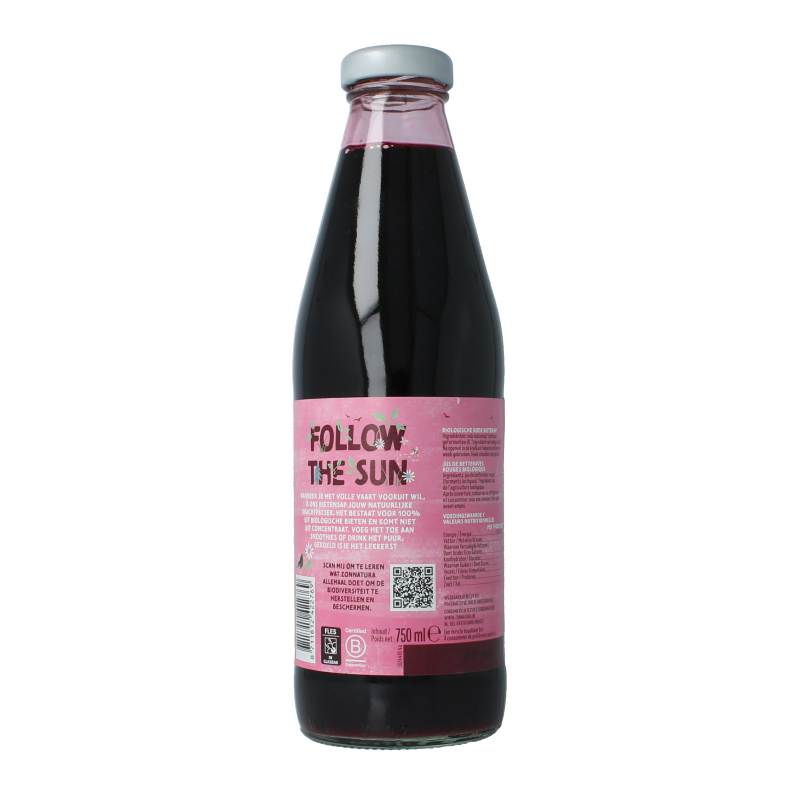 Zonnatura Rode bietensap bio 750 Milliliter