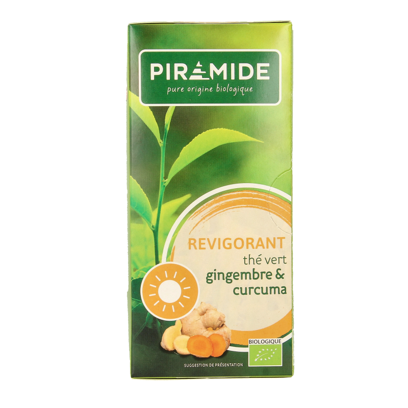 Piramide Oppeppend groene thee gember & curcuma bio 20 Zakjes