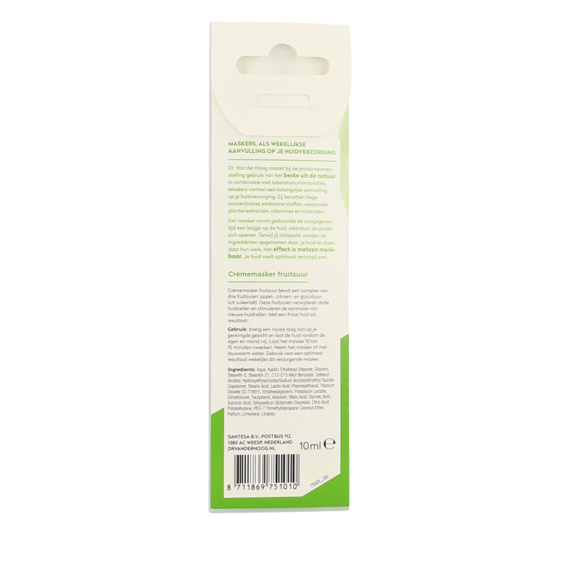 Dr. van der Hoog Crememasker fruitzuur 10 Milliliter