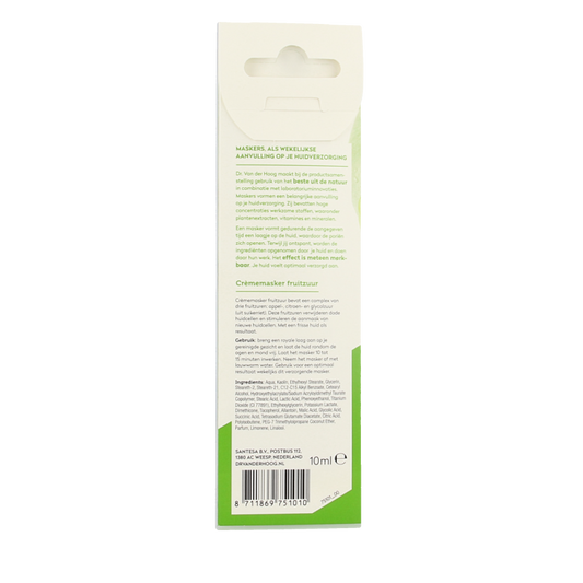 Dr. van der Hoog Crememasker fruitzuur 10 Milliliter