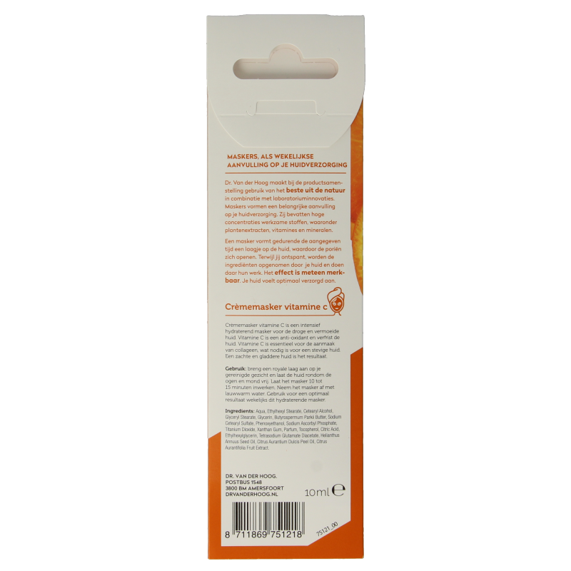 Dr. van der Hoog Crememasker vitamine C 10 Milliliter