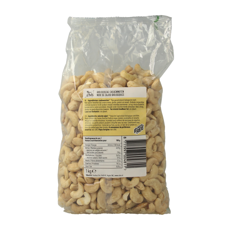 Nice & Nuts Cashewnoten rauw bio 1 Kilogram