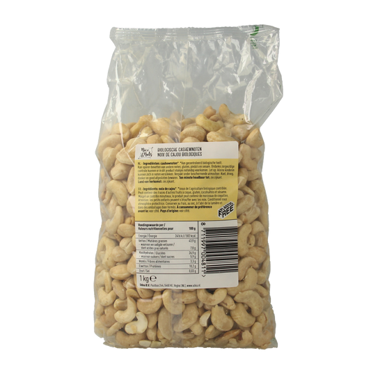 Nice & Nuts Cashewnoten rauw bio 1 Kilogram