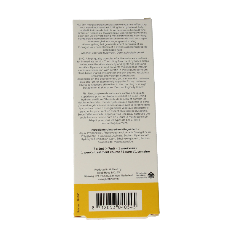 Jacob Hooy Lifting kuur 1ml 7 Stuks