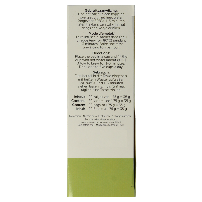 Jacob Hooy Groene thee 20 Zakjes