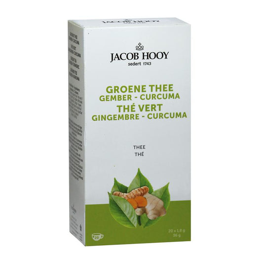 Jacob Hooy Groene thee gember curcuma thee  20 Zakjes