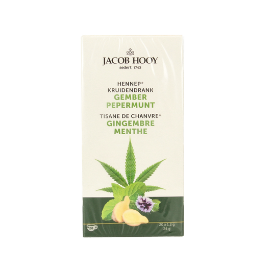 Jacob Hooy Hennep gember pepermunt thee 20 Zakjes