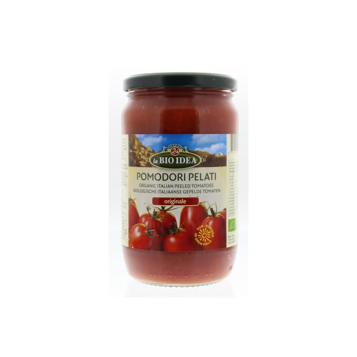 Bioidea Tomaten gepeld (glas) bio 660 Gram