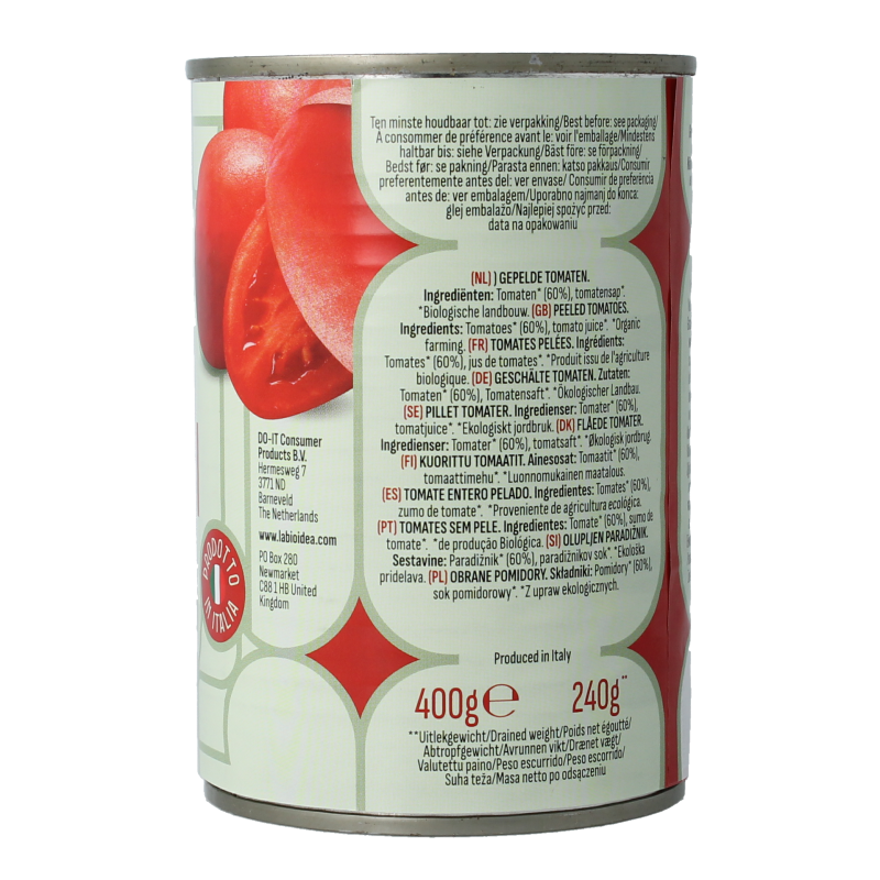 Bioidea Tomaten gepeld bio 400 Gram