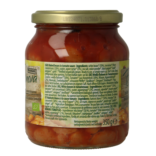 Bionova Witten bonen in tomatensaus bio 350.00 Gram