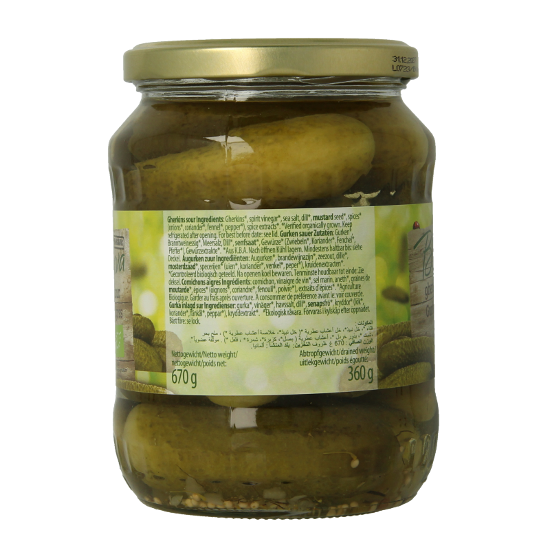 Bionova Augurken zuur bio 670 Gram