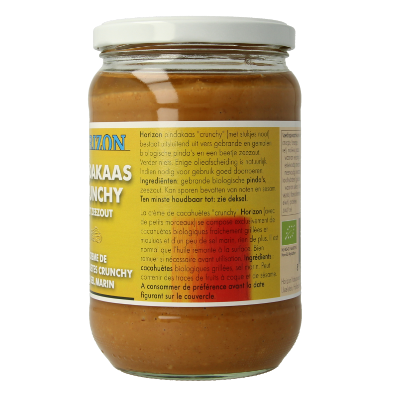 Horizon Pindakaas crunchy met zeezout eko bio 650 Gram