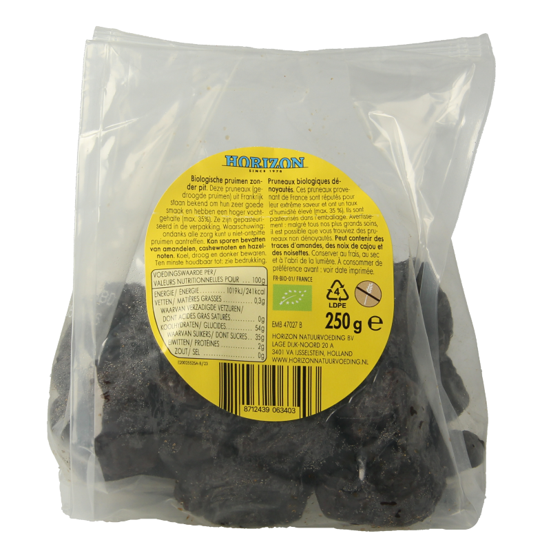 Horizon Pruimen zonder pit eko bio 250 Gram